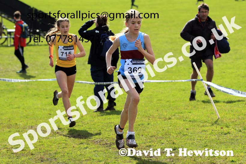 Girls Under-13s 2022 CAU Inter Counties Cross Country, Prestwold Hall, Loughborough.  Photo: David T. Hewitson/Sports for All Pics